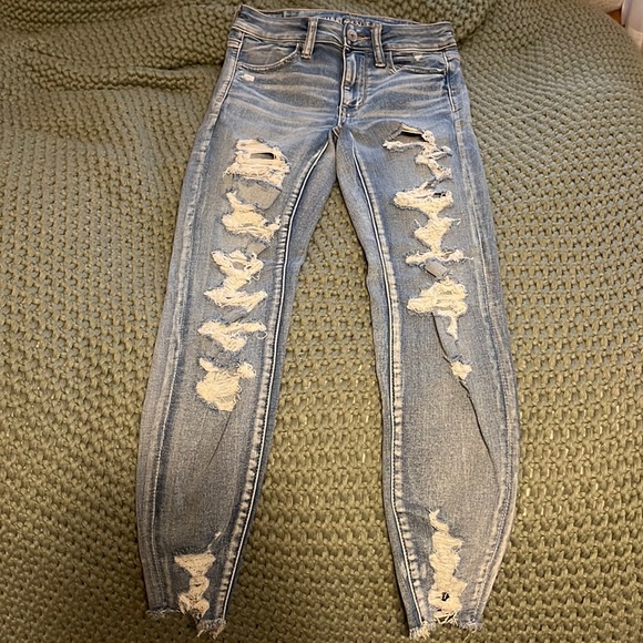 American Eagle.. next level stretch hi-rise jeggings, short. - Picture 1 of 3